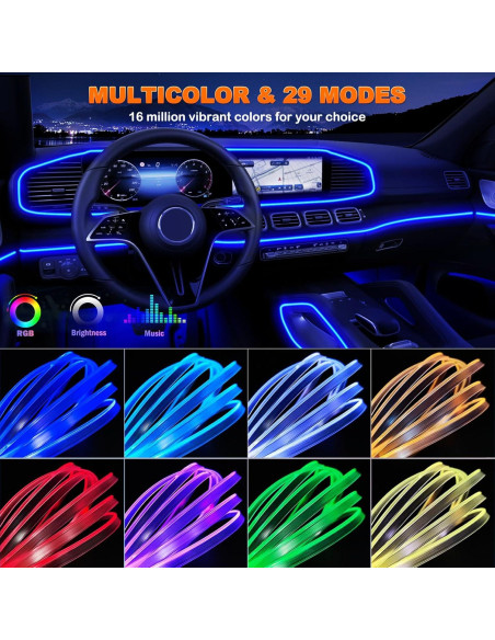 Luces LED de tira Jushope 5 en 1 RGB 599.64 cm con APP