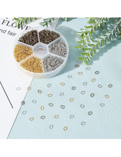 Anillas Abiertas Ovaladas PH PandaHall 2550 Pcs Hierro 5.5x4mm 2