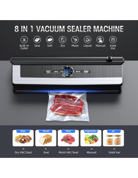 Máquina Selladora al Vacío 8 en 1 con Cortador Integrado - AP-22