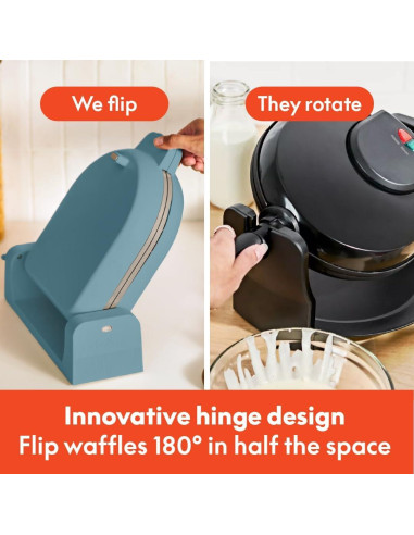 Máquina de Waffles BELLA Flip-n-Store 1000W Cerámica Surf