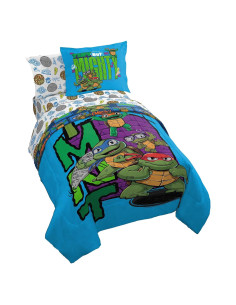Juego de Edredón Twin Jay Franco Tortugas Ninja 5 Piezas