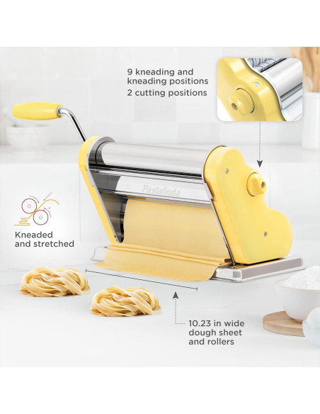 Máquina de Pasta PASTALINDA 26 cm Acero Inoxidable Amarillo