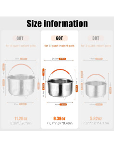 Cocedor al Vapor GREATLINK 6 Qt Acero Inoxidable Saludable 2