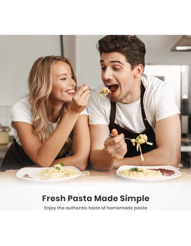 Máquina de Pasta ISILER 2 en 1 con 9 Grosor Ajustable