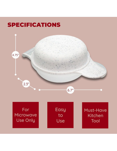 Sartén para Muffin de Huevo Jacent Microondas 12cm Antiadherente