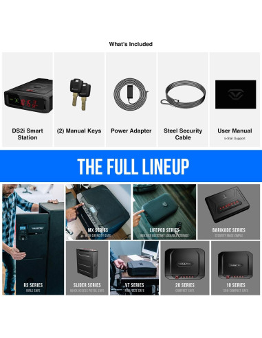 Caja Fuerte VAULTEK DS2i Biométrica con Cargador Inalámbrico