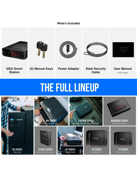 Caja Fuerte VAULTEK DS2i Biométrica con Cargador Inalámbrico