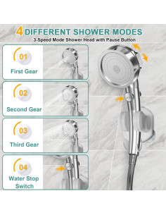 Ducha Portátil Srygery YY-SS001 para Camping 5200mAh 2