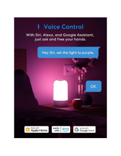 Lámpara de Mesa Inteligente Meross MSL450HK RGB y Blanco 2