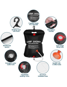 Bolsa de Ducha Solar OutdoorEpic 001 60L Camping 2