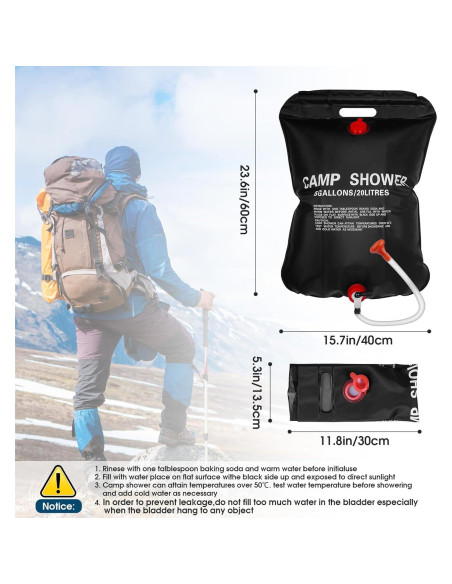 Bolsa de Ducha Solar OutdoorEpic 001 60L Camping