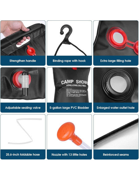 Bolsa de Ducha Solar OutdoorEpic 001 60L Camping