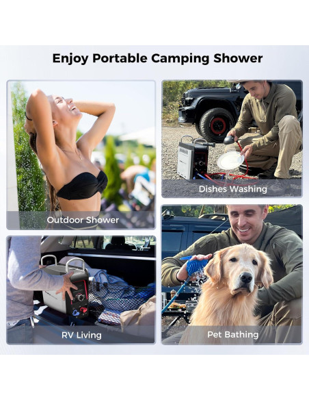 Calentador de Agua Portátil CAMPLUX Nano 3 Max Ducha Camping