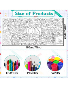 Póster Gigante de Colorear InIsaJace 177.8x78.74 cm Positivo 2