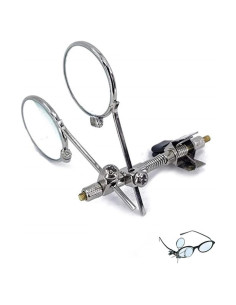 Lupa de Joyero TOSGMLOUS 10X Doble Ocular Clip Plata