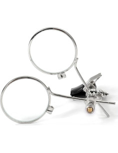 Lupa de Joyero TOSGMLOUS 10X Doble Ocular Clip Plata 2