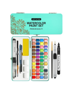 Set de Acuarelas Portátil ARTISTRO 48 Colores Vivos con Caja