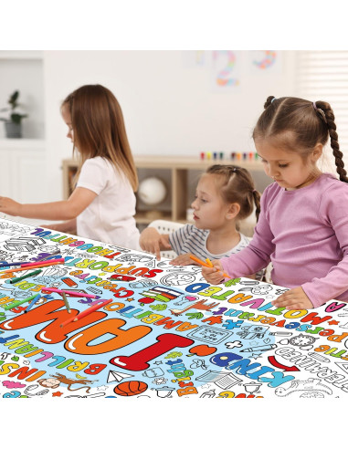 Póster Gigante de Colorear InIsaJace 177.8x78.74 cm Positivo