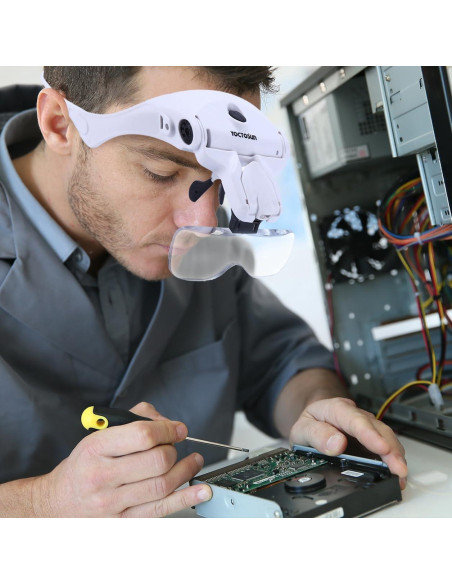 Lupa de Cabeza LED YOCTOSUN 3.5X Recargable con Lentes Intercambiables Lupa de Cabeza LED YOCTOSUN 3.5X Recargable con Lentes Intercambiables