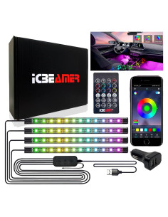 Luces LED Interiores ICBEAMER RGB Control Remoto 12V