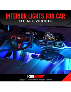 Luces LED Interiores ICBEAMER RGB Control Remoto 12V 2