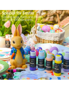 Set de 80 Pinturas Acrílicas Shuttle Art 60 ml y 12 Pinceles 2