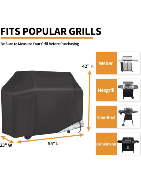 Cubierta para Parrilla NEXCOVER 139,7 cm Resistente al Agua