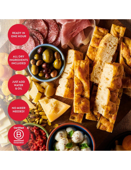 Kit de Mezcla de Focaccia King Arthur 18.4 oz - Listo en 1 hora