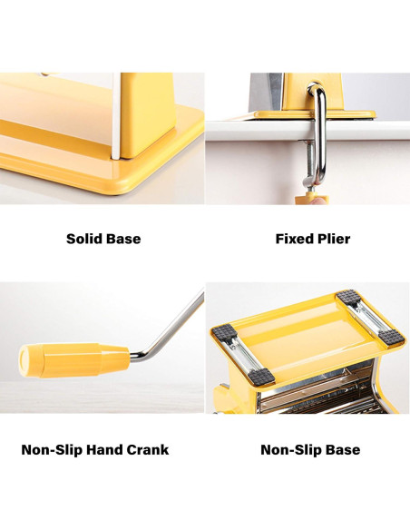 Máquina de Pasta Manual Elabo - Acero Inoxidable, 7 Grosores