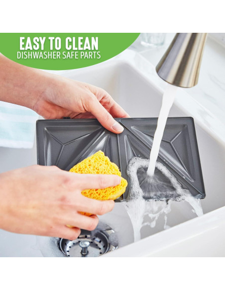 GreenLife Dúo Waffles y Sándwiches Turquesa 825W