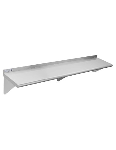 Estante Flotante Hally 30 x 152 cm Acero Inoxidable 142 kg