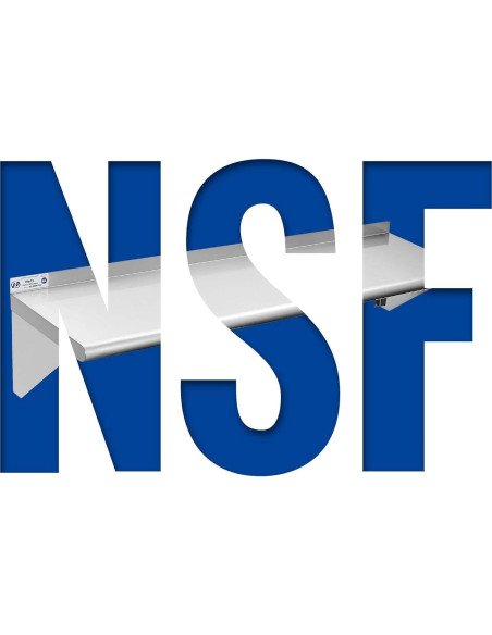 Estante Flotante Hally 30 x 152 cm Acero Inoxidable 142 kg