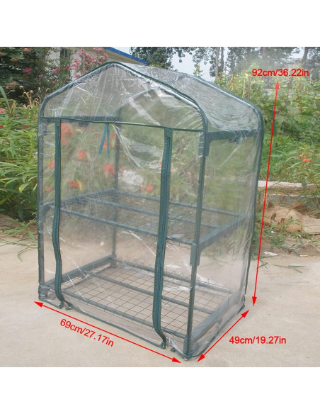 Cubierta de Invernadero Ejoyous 69x49x92 cm PVC Transparente