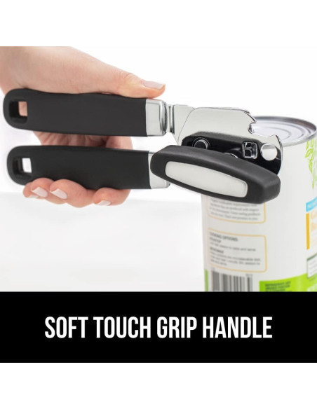 Abrelatas Manual GORILLA GRIP Acero Inoxidable Negro 17,78 cm