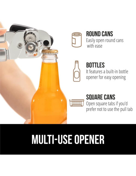 Abrelatas Manual GORILLA GRIP Acero Inoxidable Negro 17,78 cm