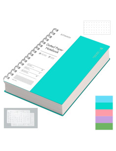 Cuaderno Espiral A5 EMSHOI Punteado 300 Páginas Azul Claro