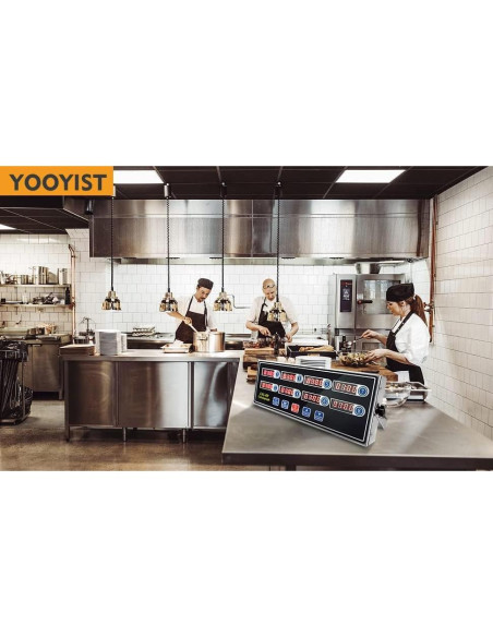 Temporizador Digital de Cocina YOOYIST 8 Canales Acero Inoxidable