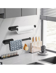 Soporte para Toallas de Papel DEKAVA Negro 30 cm Autoadhesivo 2