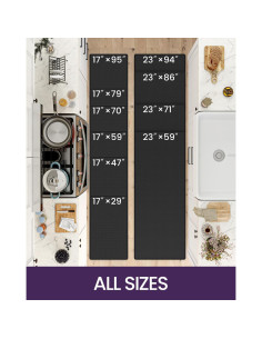 Mats de Cocina DEXI Antifatiga Acolchados 238x58 cm Negro 2