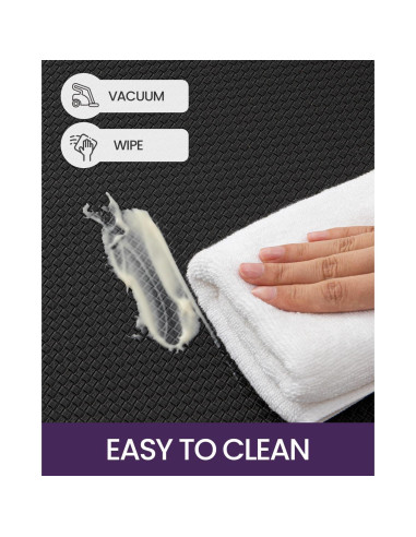 Mats de Cocina DEXI Antifatiga Acolchados 238x58 cm Negro