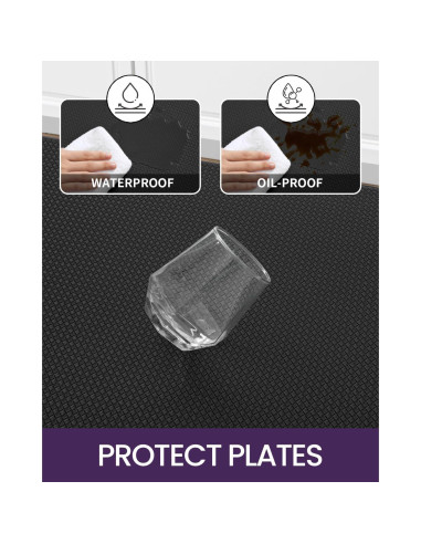 Mats de Cocina DEXI Antifatiga Acolchados 238x58 cm Negro