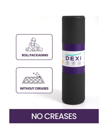 Mats de Cocina DEXI Antifatiga Acolchados 238x58 cm Negro