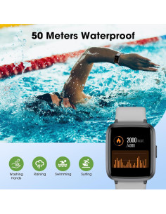 Reloj Fitness LIVIKEY Gris con Monitor de Frecuencia y Sueño 2