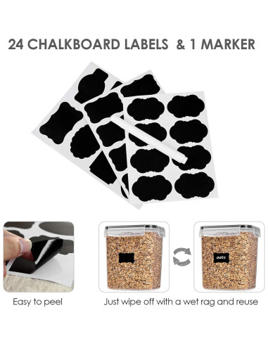 Juego de 15 Contenedores Herméticos Vtopmart 2.8L Plástico BPA