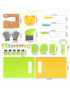 Juego de cuchillos Montessori para niños 28 piezas - Suhctuptx 2
