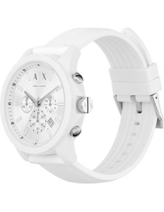 Reloj Cronógrafo Armani Exchange AX1325 44mm Silicona Blanca 2