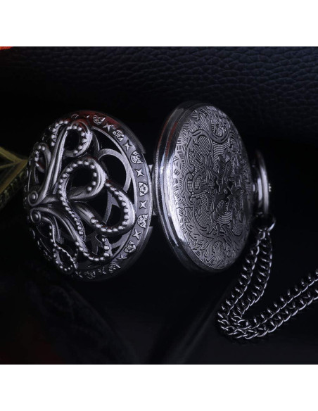 Reloj de bolsillo BOSNI CF1173 Steampunk con cadena 4.5 cm