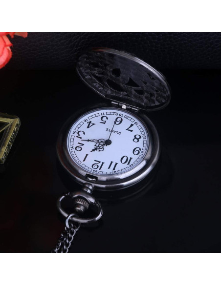 Reloj de bolsillo BOSNI CF1173 Steampunk con cadena 4.5 cm