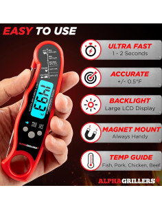 Termómetro Digital para Carne Alpha Grillers Vegena - Lectura Rápida 2