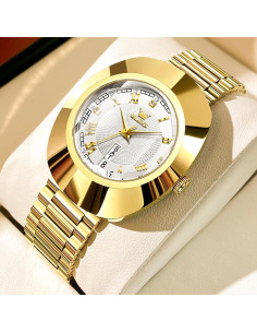Reloj de Mujer OLEVS L7008 Oro con Diamante y Calendario 2